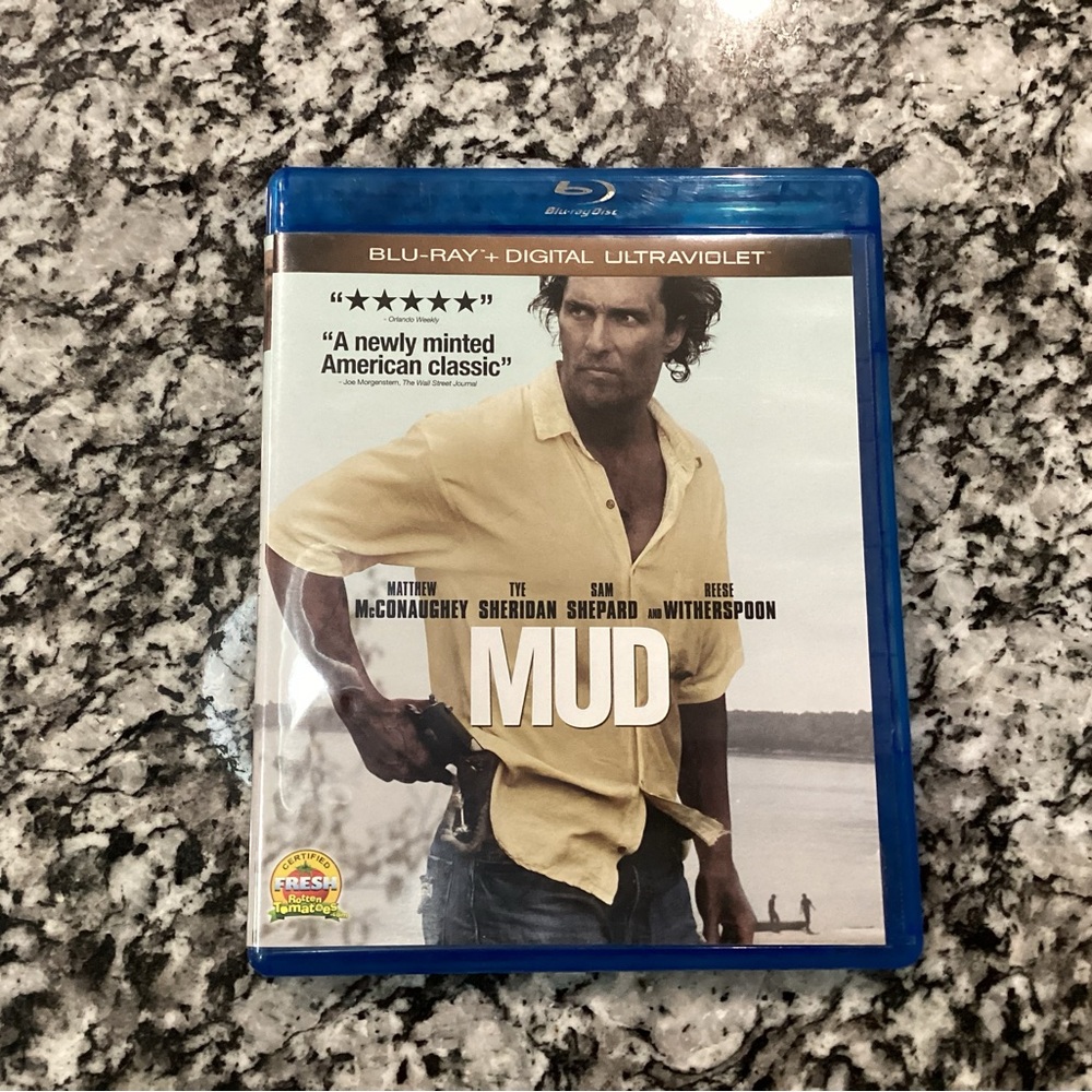 🟡 Mud - Blue Ray DVD - Matthew McConaughey - Reese Witherspoon & More